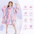 thumbnail image 4 of Glow in the Dark Butterfly Blanket Hoodies for Kids 6-13YR Oversize Wearable Blanket Hoodies for Boys Girls Teens, 4 of 6