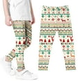 thumbnail image 6 of Girls' Christmas Leggings Snowflake Christmas Tree Printed Casual Pants Festive Kids' Girl Soft Yoga Dance Leggings, 6 of 8