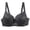 Black, variant on Women's Full Coverage Lace Underwire Bra with Standard Straps - Supportive Leaf Pattern Bandeau for All-Day Comfort & Natural Silhouette