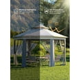 thumbnail image 2 of Garvee Pop-up Gazebo Screen Tent 13.29*13.29*9.25 ft, Hexagonal,with Mosquito Netting, Gray, 2 of 7