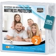 thumbnail image 1 of Protector de colchón Utopia Bedding de tamaño completo, paquete de 2 unidades, impermeable, 1 of 8