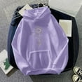 thumbnail image 3 of Vedolay Zip Up Hoodies for Women Women Crewneck Oversized Sweatshirt Long Sleeve Casual Fall Pullover Workout Tops,Purple L, 3 of 5