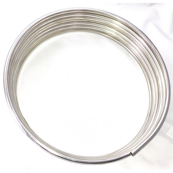 The Stop Shop 16 Ft of 3/8" Stainless Steel Fuel Line Tubing Coil, Grade 304, Made in USA