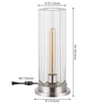thumbnail image 3 of Safavieh Dellanora Iron Base Lighting in Silver / Clear, 3 of 11