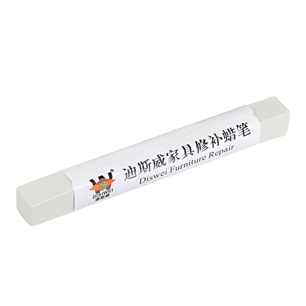 Uxcell Crayones de Relleno de Rayones de Madera, Barra de Cera para Reparación de Muebles, Blanco Perla