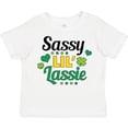 thumbnail image 3 of Inktastic Saint Patrick's Day Sassy Lil' Lassie with Shamrocks Girls Toddler T-Shirt, 3 of 5