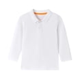 thumbnail image 3 of Tranfacy Toddler Kids Boys Girls Fall Winter Blouse and Shirt Pullover Style Solid Long Sleeve Turndown Collar Daily Outfit Tops for 1‑9 Years Old, 3 of 5