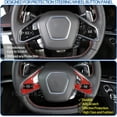 thumbnail image 2 of TINKI Soft Carbon Fiber Steering Wheel Button Cover Sticker Fit for Chevrolet Corvette C8 2020-2023, Car Steering Wheel Panel Protection Frame Molding Sticker Trim, 2 of 14