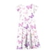 thumbnail image 3 of Vestido de verano para niña, de manga corta, con cuello redondo y estampado floral, de poliéster, con bolsillos y volantes., 3 of 5