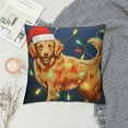thumbnail image 2 of Nawypu  Christmas Themed Christmas Golden Retriever Dogs with Christmas Costume Decorative Throw Pillow Case for Home Living Room Girls Room Sofa Couch Bed Decor, for Mom Girls, 2 of 5