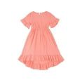 thumbnail image 3 of Robe Assortie Maman et Fille Robe Femme Bébé Fille Sans Manches à Volants Manches Courtes Robe Longue Irrégulière Vêtements de Famille, 3 of 7