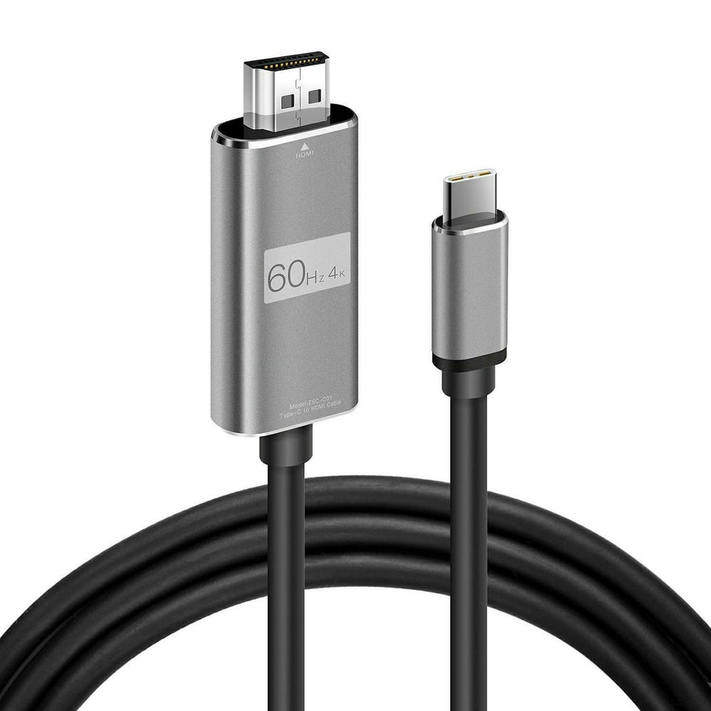 6FT TypeC USB to HDMI Adapter Cable; USB C to HDMI Support 1080p, 2K