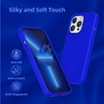 thumbnail image 6 of Compatible with iPhone 13 Pro Case, [Drop Protection] [Anti-Fingerprint] Shockproof Liquid Silicone Cover with Microfiber Lining Phone Case for iPhone 13 Pro 6.1" (2021), Klein Blue, 6 of 13
