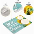 thumbnail image 4 of SKYSONIC Dish Drying Mat for Kitchen Sunflower Bless This Kitchen Counter 18 x 24 inch-Absorbent Microfiber Dish Mat, Reversible Drying Pad Dish Drainer Rack Mats for Countertop Fast Dry, 4 of 6