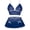 Blue, variant on Womens Lingerie Set Floral Lace Bra Mini Skirt Mesh Bow Babydoll High Waist Outfits 2 Piece Black S for Valentine's Day Birthday Gifts