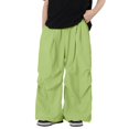thumbnail image 2 of Angala Little Boys Outdoor Pants Wide Leg With Pockets Fall Casual Boys Baggy Trousers Size 6-7 Years Green, 2 of 5