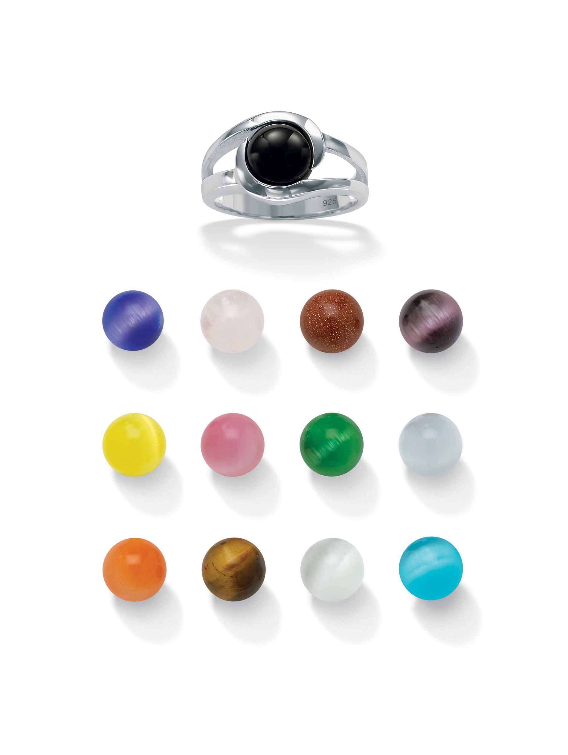 Choice of Genuine Gemstones Rings in 925 Sterling Silver Sizes 6,7 & 8 