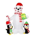 thumbnail image 1 of Estatua Ampliada Likrtyny Oso Polar con 2 Pingüinos, 1 of 9