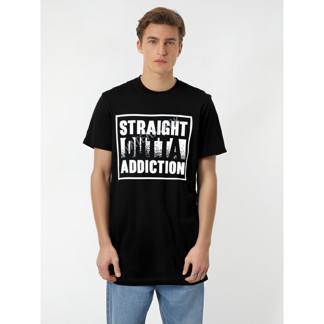 Camiseta de concientización sobre la recuperación de adicciones 1036209 para pacientes. Divertida camiseta gráfica de manga corta para hombre, colección PX negra. Para adultos, hombres, mujeres, adole