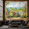 thumbnail image 6 of English Cottage Garden With Stone Path And Blooms, Romantic Watercolor for Garden Lovers, Floral Art Print, Housewarming Gift, Tapestry Wall Hanging for Living Room and Bedroom, 6 of 7