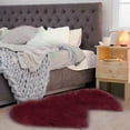 thumbnail image 2 of Unique Bargains Wool Imitation Sheepskin Rugs Faux Fur Double Heart Shaped Area Rug for Bedrooms Living Room Mats, 2 of 9
