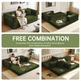 thumbnail image 2 of Noble House Modern 2-in-1 Convertible multi-style Modular Sofa Bed with Memory Foam Mattress and removable  pillow, No Assembly Space-Saving Sleeper Sofa for Living Room,Green, 2 of 11