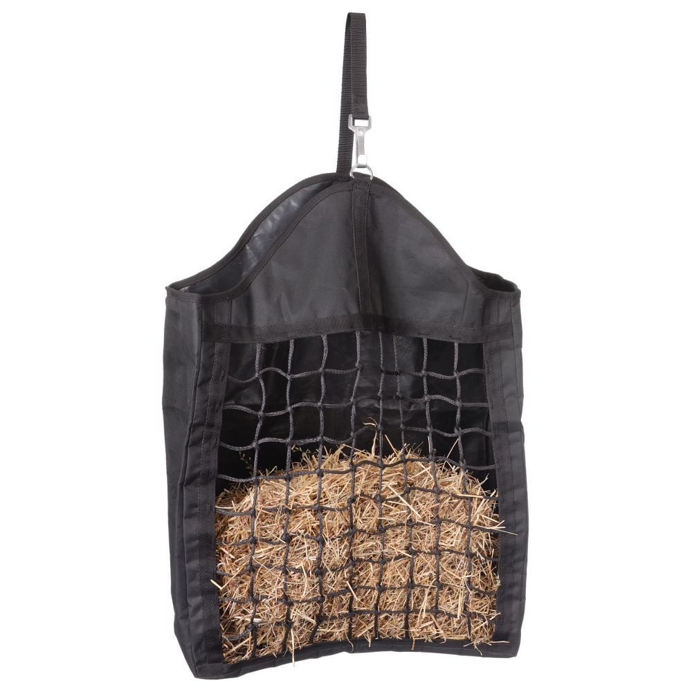 Tough1 Nylon Hay Bag w/ Slow Feed Net Black