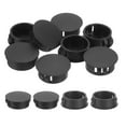 thumbnail image 1 of Uxcell 18pack 25mm(1") Nylon Hole Plugs, Flush Type Panel Round Snap In Fastener Knockout Plugs, Black, 1 of 6