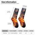 thumbnail image 2 of Fotbe Western Fire Cowboy Calcetas Largas con Estampado para Hombre y Mujer – Calcetas de Compresión Transpirables y Elásticas, Viajar y Uso Diario Talla 5-11, 2 of 6