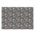thumbnail image 1 of Nautical Cutting Board, Abstract Design Ornamental Fish Pattern Childish Doodle Style Print, Decorative Tempered Glass Cutting and Serving Board, in 3 Sizes, by Ambesonne, 1 of 2
