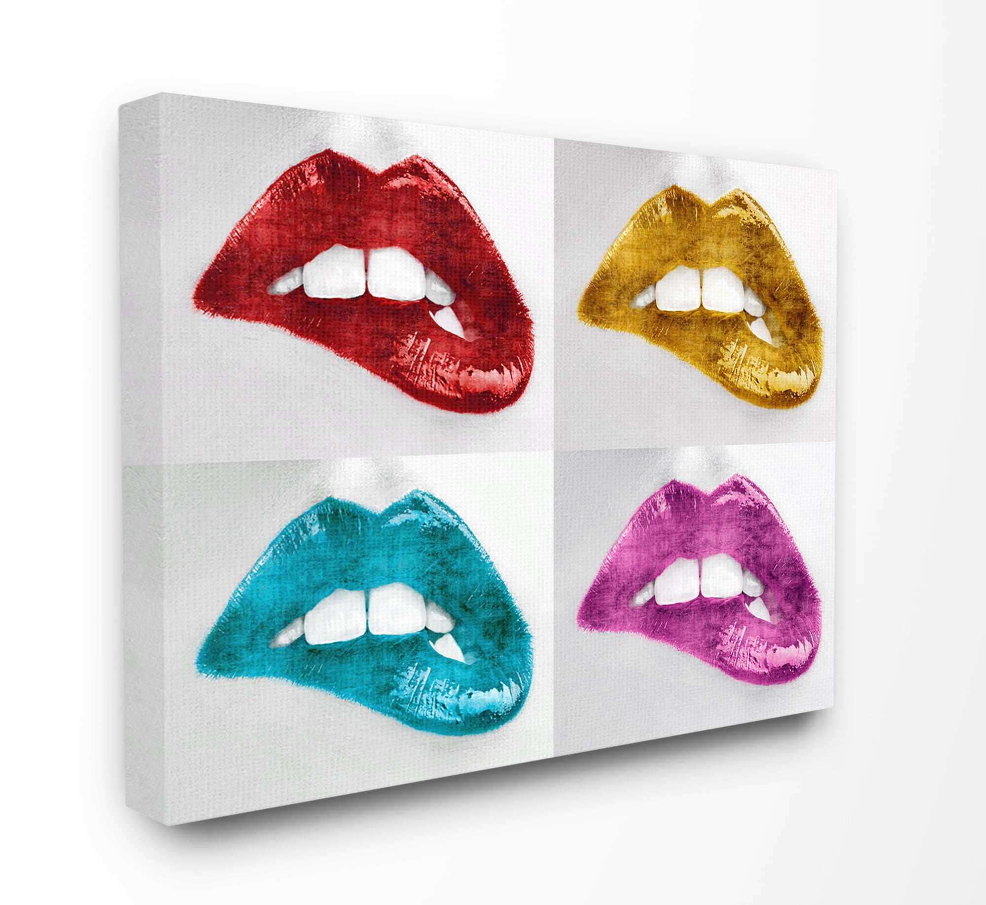 The Stupell Home Decor Collection Glam Fashion Metallic Lipstick Lips