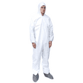 thumbnail image 5 of CoverallsDirect Suntech Microporous Protective Coveralls, Attached Hood and Boots, Unisex Disposable Level C Hazmat PPE, White, 6 Pack (MD), 5 of 5