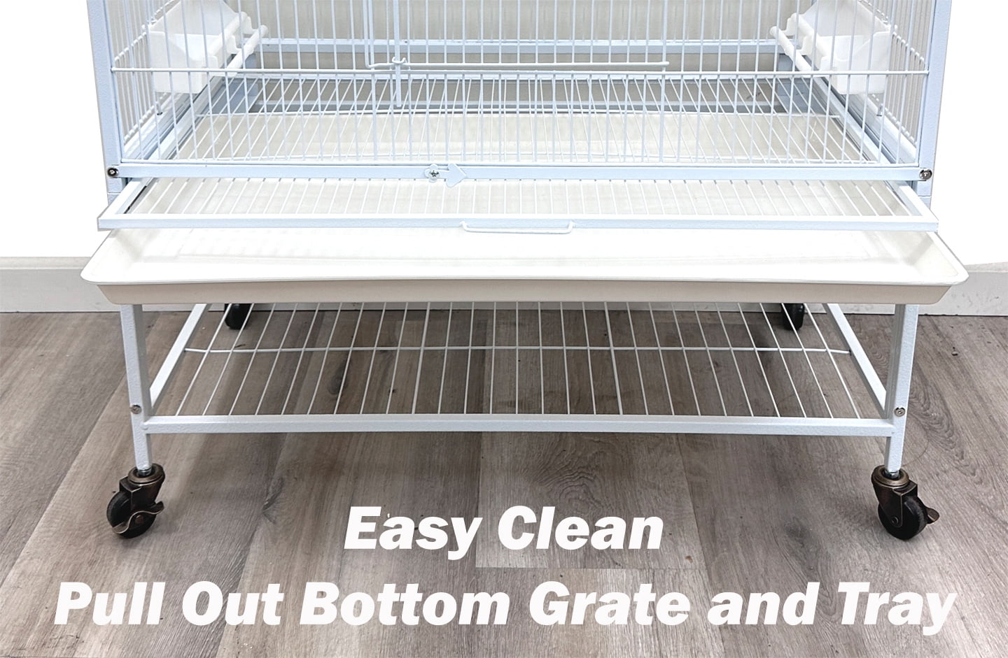 X-LARGE 30.5"x18.5"x52.5"H Bird Flight Parrot Home Rolling Cage Double Large Front Doors Side Doors For Cockatiel African Grey Aviary Budgie
