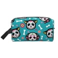 thumbnail image 2 of Uemuo Skull Cat Pattern Portable Toiletry Bags with Handle, Waterproof travel Make up Bags for Women, Large Capacity Travel Cosmetic Bags, 2 of 9