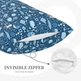 thumbnail image 3 of Daiia Octopus And Whale Bedding Waterproof Pillow Protector Zippered Queen – Bed Bug Proof Pillow Encasement-14"x20", 3 of 6