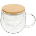 thumbnail image 1 of 1 Set Glass Tea Cup Tea Filters Cup and Lid Glass Milk Cup Tea Cup Glass Water Cup, 1 of 8
