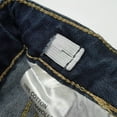 thumbnail image 4 of KIDSCOOL SPACE Baby Little Girls Jeans,Ripped Color Stars Embroidered Strechy Denim Soft Slim Pants,Light Blue,12-18 Months, 4 of 6
