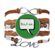 thumbnail image 1 of Daily Language chat determinación del reconocimiento Pulsera de cuero Negro trenzado pulsera de cuerda de amor Unbranded M, 1 of 3