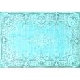 thumbnail image 1 of Ahgly Company Indoor Rectangle Persian Light Blue Bohemian Area Rugs, 2' x 4', 1 of 4