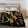 thumbnail image 2 of Just A Boy Who Loves Football Throw Blanket 60"X50" Soft Flannel Blankets for Bed Couch Plush Cozy Blanket for Adults Kids Micro Fleece Throws, 2 of 6