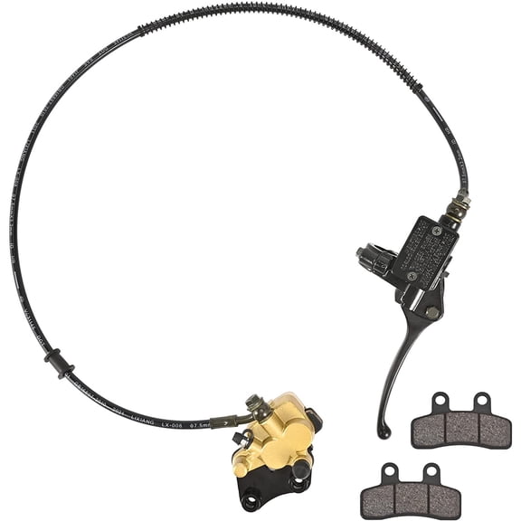 Trkimal Front Disc Brake Master Cylinder Caliper with Brake Pad Assembly Replacement for Chinese Dirt Bike Pit Bike 50cc 70cc 90cc 110cc 125cc (Front Master Cylinder)