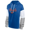 thumbnail image 2 of Women's Fanatics Royal/White Florida Gators Play It Safe Colorblock Pullover Hoodie, 2 of 3