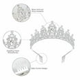 thumbnail image 6 of Yoyauz Women's Gemstone Crowns and Crowns, Crystal Queen Crowns, Silver Wedding Crowns for Bridals, Metal Birthday Barmitzor Tiaras, 6 of 7