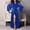 *Blue, variant on ClodeEU Women's Satin Mesh Flared Sleeves Long Kimono Robe,Dressing Gown Silk Bathrobe Cover Up Black,Womens Plus L