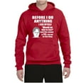 thumbnail image 2 of Wild Bobby, Office Dwight Quote Before I Do Anything, Pop Culture, Unisex Graphic Hoodie Sweatshirt, Red, 3X-Large, 2 of 4