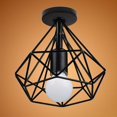 thumbnail image 4 of Iluminación de granja: Lámpara empotrada de techo de diseño rústico en negro con accesorios de iluminación industriales para una fácil instalación en su cocina, pasillo o porche (paquete de 2), 4 of 5