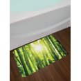 thumbnail image 2 of Asian Bath Mat, Asian Bamboo Forest with Morning Sunlight Sun Beams Through Trees Jungle Scene, Non-Slip Plush Mat Bathroom Kitchen Laundry Room Decor, 29.5 X 17.5 Inches, Lime Green Yellow, Ambesonne, 2 of 2