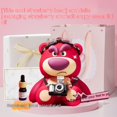 thumbnail image 2 of Humidificador con aromaterapia y luz nocturna con forma de oso de fresa de Disney, multifuncional, para el hogar, el dormitorio, la oficina y el coche, set de regalo purificador de aire, 2 of 5