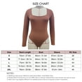 thumbnail image 2 of Body de manga larga para mujer, Body de manga larga para mujer Body de manga larga Top Body de manga larga para mujer Claridad notable, 2 of 3