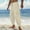 60#Khaki, variant on Men's Solid-Color Loose Casual Pants - Cotton-Linen Feel Polyester, Elastic Waist, Drawstring Pockets, All-Season Wear for Outdoor & Daily Activities